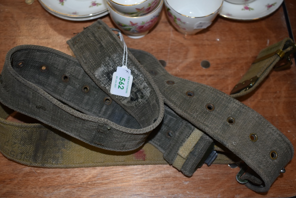 Two vintage items of webbing or similar thought to both be military.