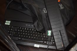 An electric Oliver typewriter having dust cover