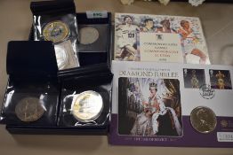 A selection of collectable coins and currency with Royal links