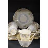 A part tea service in an Art Deco style By Pheonix ware in the Viola pattern