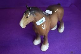 A figural animal study of a shire horse by Beswick