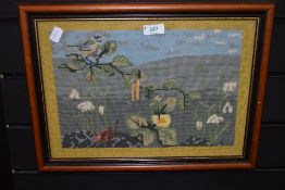 A vintage needle work of wildlife interest