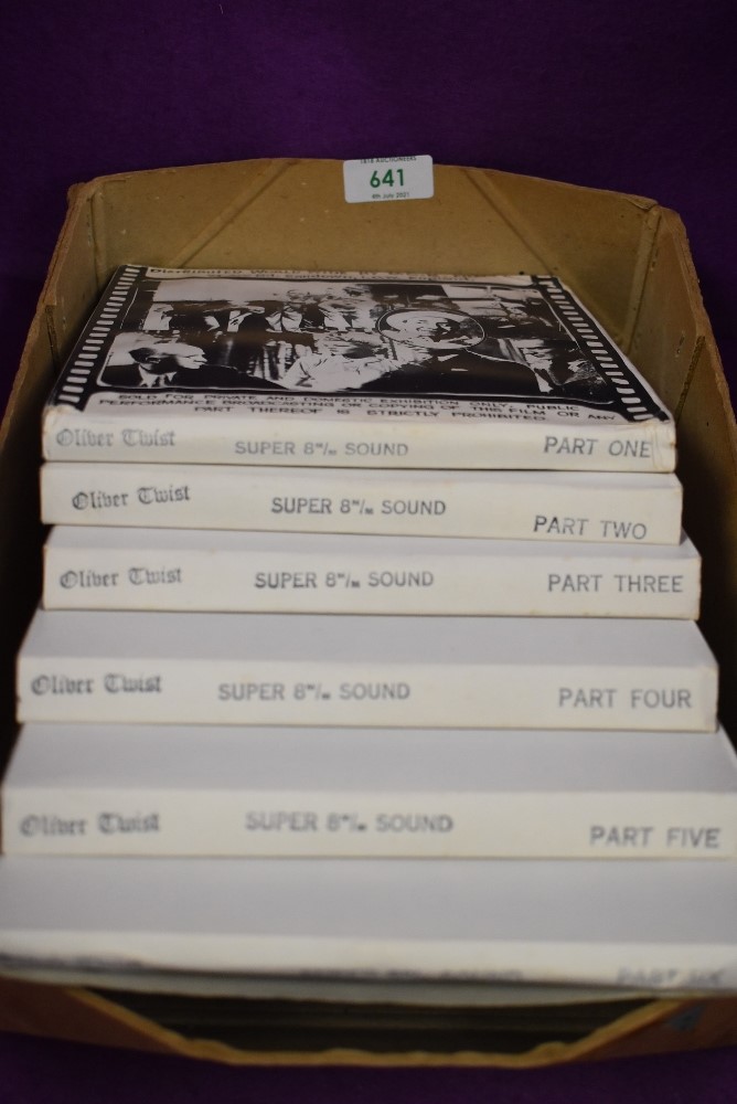 A six part Super 8 mm film of Oliver Twist with sound