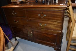 An early 20th Century mahogany side cabinet