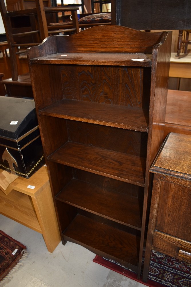 A vintage oak bookshelf or narrow size