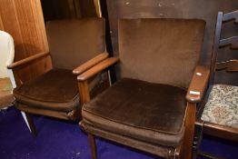 A pair of vintage Parker Knoll easy chairs