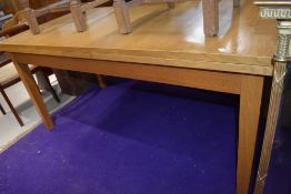 A beech extending dining table