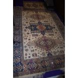 A traditional Persian silk rug and similar prayer mat