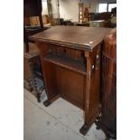 A draughtsman style stand up desk or lectern in pitch pine