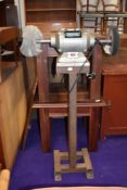 A Draper polisher, on angle iron stand