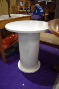 A modernist occasional table, cotton reel style, diameter approx. 60cm