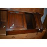 A 19th Century mahogany corner wall cupboard with open shelf, height approx. 73cm