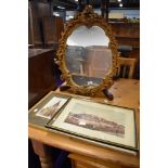 A vintage gilt framed wall mirror