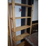 A set of pine shelves ideal garage or utility