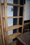 A set of pine shelves ideal garage or utility