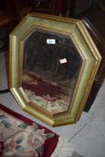 A bevel edged hall way mirror