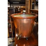 A large copper urn/tank, max diameter approx. 50cm