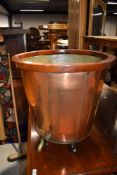 A large copper urn/tank, max diameter approx. 50cm