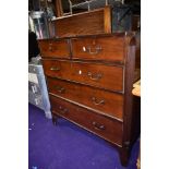 A 19th Century mahogany chest of two over three drawers
