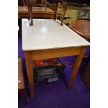 A vintage formica topped kitchen side table, possibly Remploy