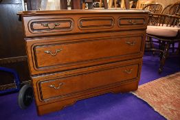 A Rossmore style dressing table (mirror removed leaving drawer base)