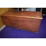 A stained frame bedding box, approx. 50cm width