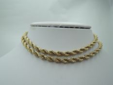 A 9ct gold rope chain, approx 26' & 46.3g