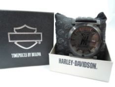 A gent's Limited edition Bulova Harley Davidson wrist watch, model: 78B131 having baton numeral dial