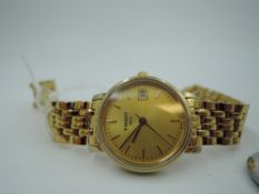 A lady's Tissot 1853 quartz wrist watch no:SKPBC 96402R, having a baton numeral dial to champagne