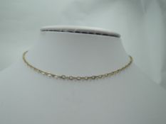 A 9ct gold open link chain, approx 18' & 3g