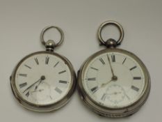 An Edwardian silver key wound pocket watch marked C Fitley & Co Manchester no: 118202 having a Roman