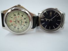 A gent's Seiko automatic wrist watch no: 7009-4040 having baton numeral dial and date aperture to
