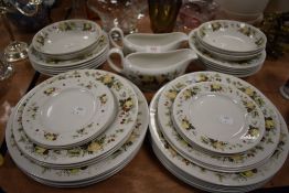 A selection of dinner wares by Royal Doulton in the Miramont design