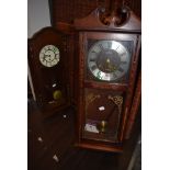 Two mahogany cased wall mounted Vienna style wall clocks one by Acctim and similar