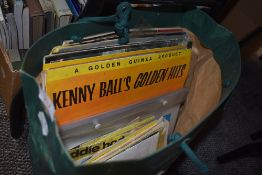 A selection of LP records of classical interest and 45RPM vintage childrens interest singles