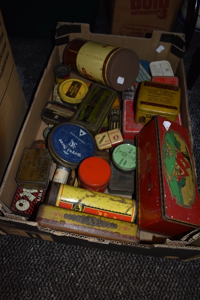 A selection of various early 20th century printed tins