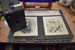 Two files of Roberts prints and a No2A Brownie camera.