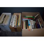 Three boxes of hard back text and reference books of botanical and flower interest