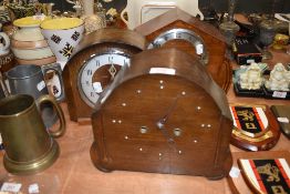 Three art deco designed mantle clock including Smiths