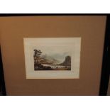 A set of four engravings, Lakes interest Wyburn snd Rydal waters, St John's Vale, and Low Wood,