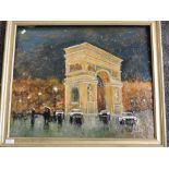 An oil painting, Alf Bird, Arc de Triomphe Paris, signed, 49 x 59cm, plus frame and glazed