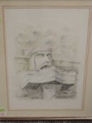 A pencil and chalk sketch, McAdam Clark, Aldeburgh Church Gargoyle, signed and attributed verso,