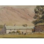 A watercolour, Sydney Buckley, Buckbarrow Farm Nether Wasdale, signed, 33 x 50cm, plus frame and