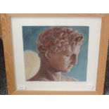 A pastel sketch, Sarah Janson, Hermes Merairius, signed and dated 2007, 27 x 26cm, plus frame and