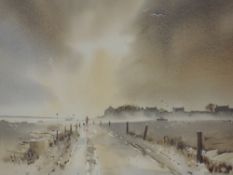 A watercolour, C Pickering, Homeward Bound Sunderland Point, signed and attributed verso, 33 x 48cm,