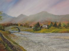 An oil painting on board, Bernard Griffin, Grange in Borrowdale, signed and dated 1999, 60 x 90cm,