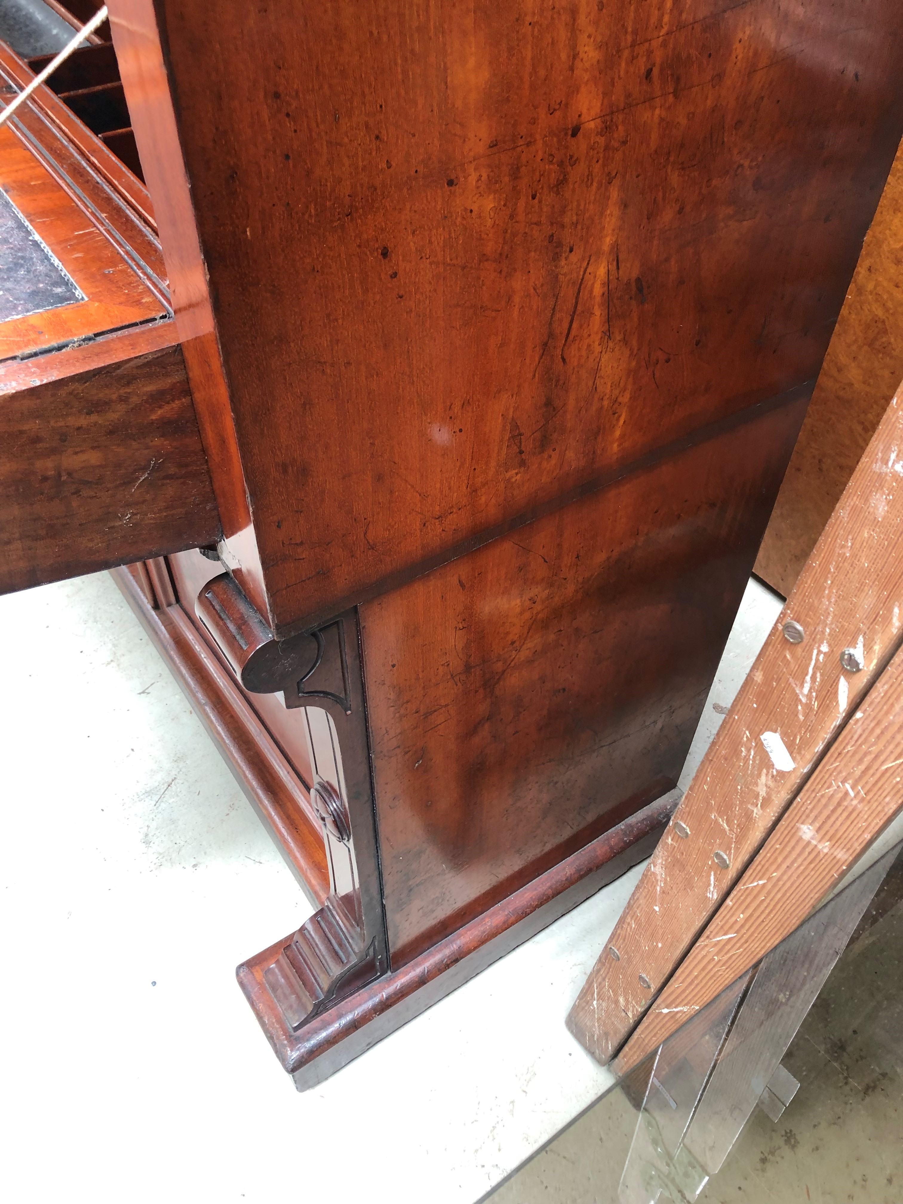 An impressive early Victorian mahogany secretaire desk having well fitted interior and double - Image 3 of 7