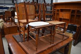 Three (two plus one) Victorian bedroom chairs including cane seated