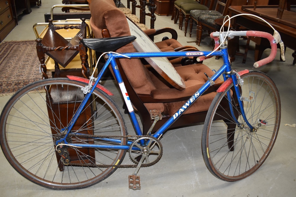 A vintage Dawes Chevron racer style bicycle fitted with Simplex gears