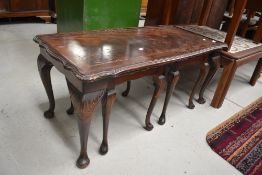 A late C20th period style coffee/nest tables, approx w 97cm